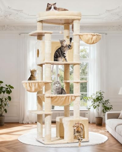 72 in Cat Tree (Beige)