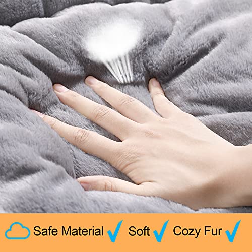 Dog Crate Pad Washable Dog Bed for Crate Extra Large Cozy Mat 48 (48.0"L x 30.0"W x 1.0"Th / gray)