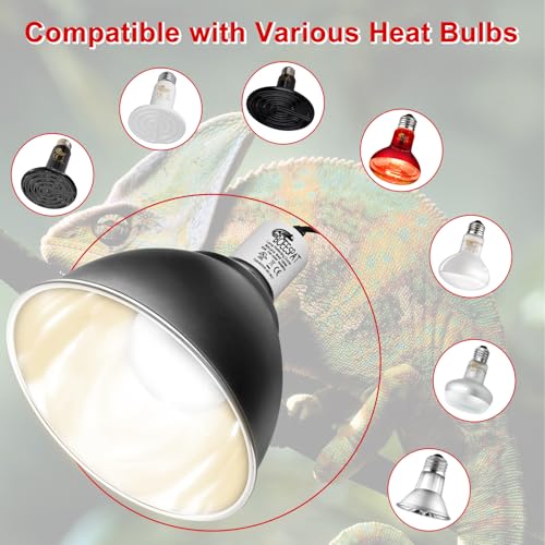 Reptile Lamp Bulb Fixture 5.5 Inch Deep Dome with Switch (Cone Dome W/ Switch / 1pcs*Dome-5.5" (Max 150W))