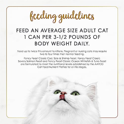 Purina Fancy Feast Seafood Pate Wet Cat Food Variety Pack (3 Ounce (Pack of 24))