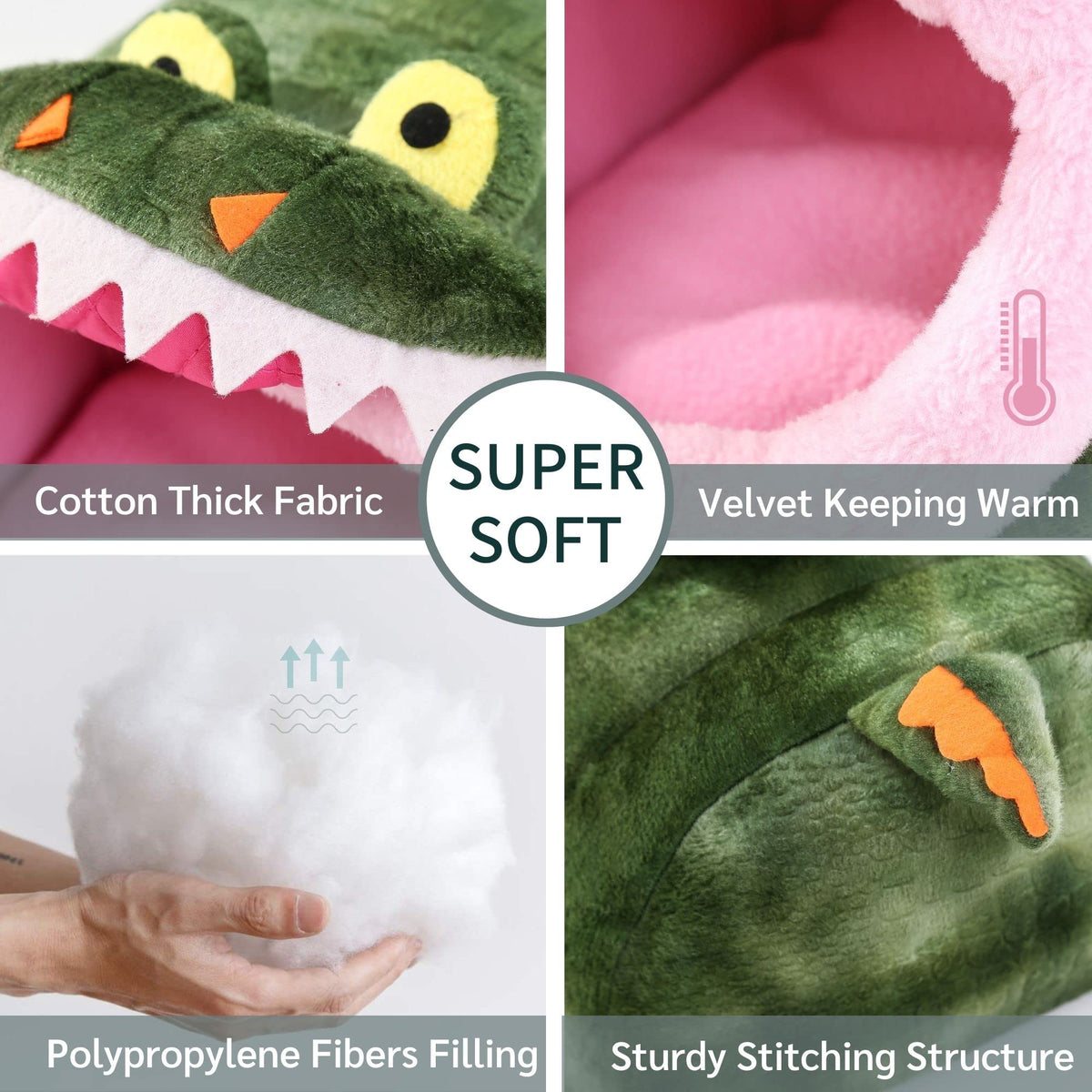 Chinchilla Hideout Bed House Toys and Accessories Cage Cave Cute Cube Cup Hide for Bearded Dragon Ferret (L / 3-Crocodile)