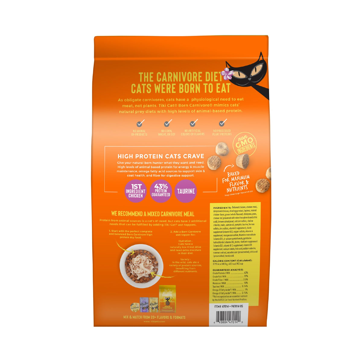 Tiki Cat Born Carnivore High Protein Dry Cat Food Chicken & Egg (5.6 Pound (Pack of 1))