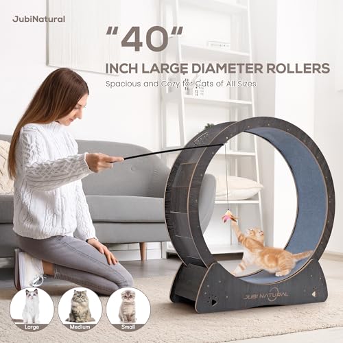 40" Cat Wheel for Indoor Cats (BLACK / 40")