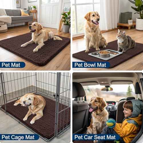 Dog Door Mat for Muddy Paws 44x24 (Brown / 44"X24")