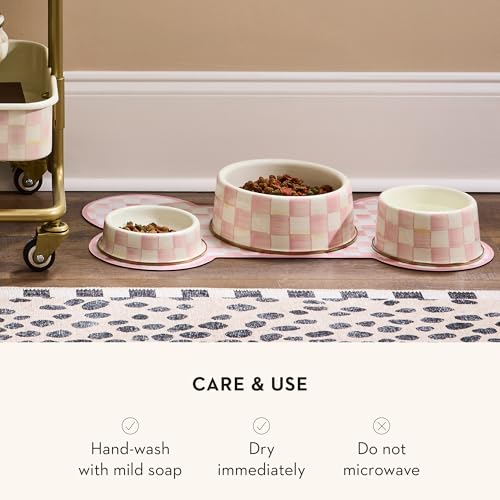 Enamel Pet Dish (Rosy Check / Large)