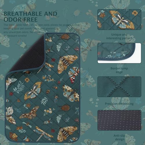 Washable Pee Pads for Dogs (Dark Green / 41x36 inch - 2pcs)