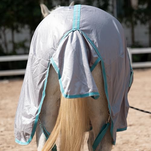 Horse Fly Sheet with Removable Neck Cover & Belly Wrap (Grey / 72)