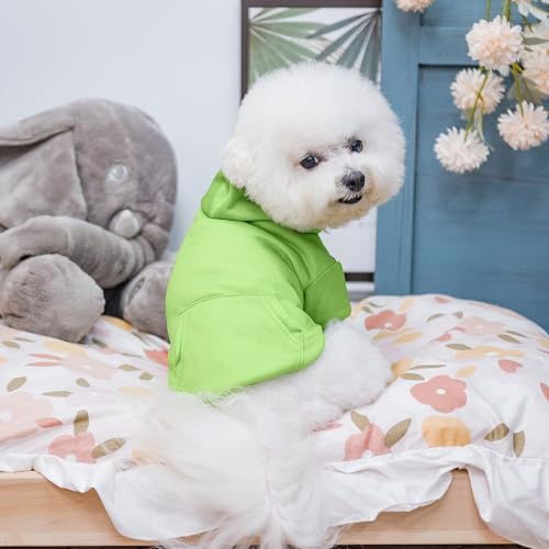 Dog Hoodie for Large Medium Small Dogs (Green / Medium)