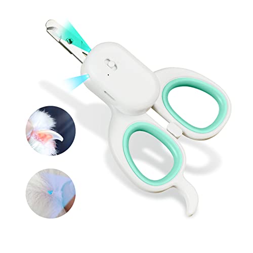 Cat Nail Clipper with LED Light (Suitable for Cats＆Dogs / Green)