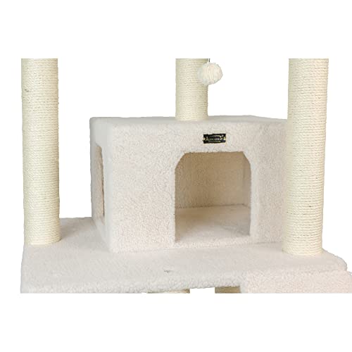 B8201 Classic Real Wood Cat Tree in Ivory