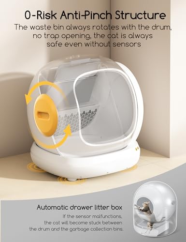 Self Cleaning Cat Litter Box (Yellow)