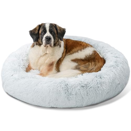 Original Calming Donut Dog Bed (Frost Shag / X-Large)