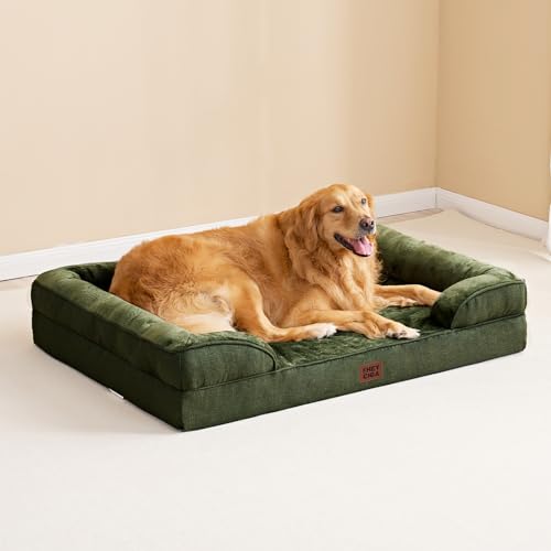 Orthopedic Dog Beds Large Sized Dog (Dark Green / 41.0"l X 27.0"w X 6.5"th)