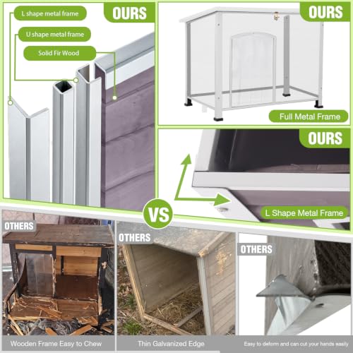 Extra Large Heated Outdoor Dog House for Large Breeds