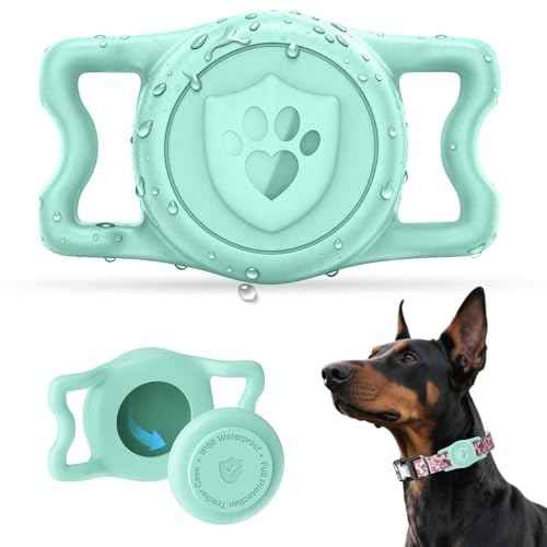 IP68 Waterproof AirTag Holder for Dog Collar (Light Green)