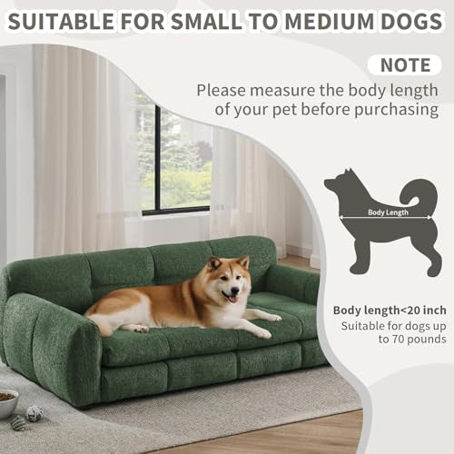 Elevated Dog Couch Bed (51 inch / Emerald Green)