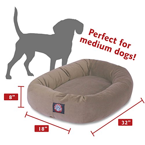 Suede Calming Dog Bed (Stone)