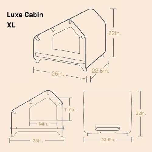 Luxe Cabin Premium Pet Bed for Cats & Small Dogs (Maroon / XL)