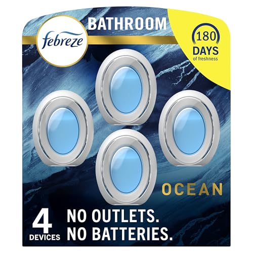 Bathroom Air Freshener Small Spaces Odor Fighter Ocean Scent 4ct (0.06 Ounce (Pack of 4))