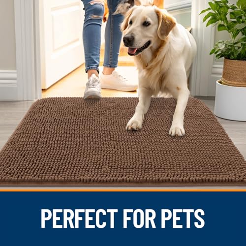 Dog Door Mat for Muddy Paws 70x24 (Mocha / 70" X 24")