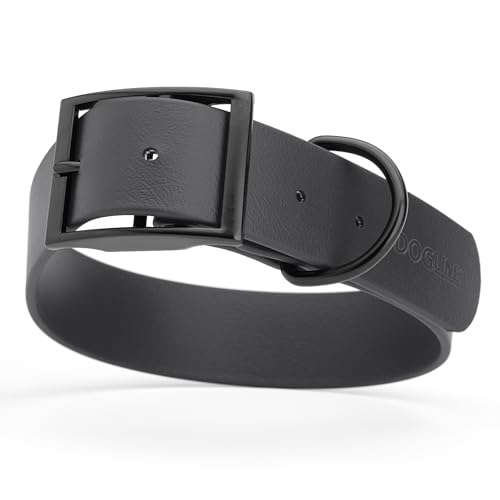 Biothane Waterproof Dog Collar Strong Coated Nylon Webbing with Black Hardware Odor