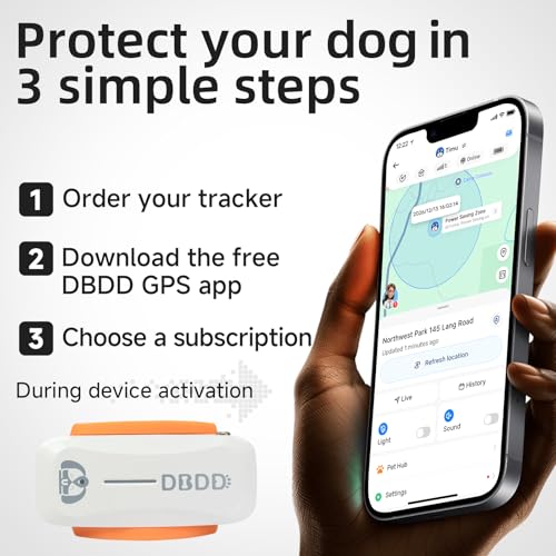 Next Gen GPS Dog Tracker + 36 (D5-White 36M Plan)