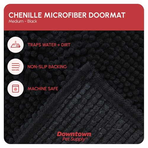 Dog Mud Mat 31" x 20" Black (31" x 20" / Black)