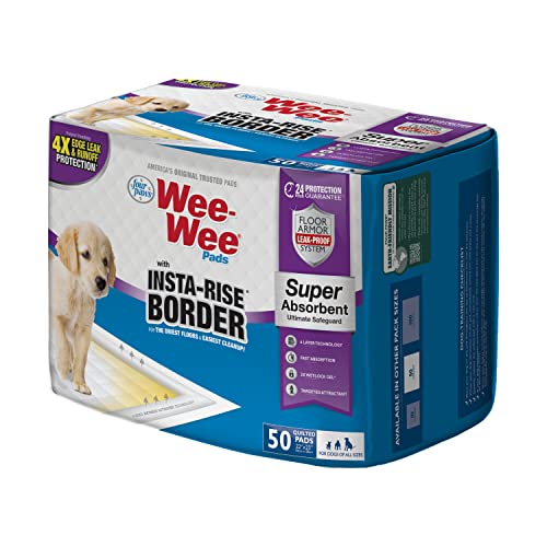 Wee Wee Super Absorbent Unscented Pee Pads for Dogs & Puppies with Insta (50 Count)