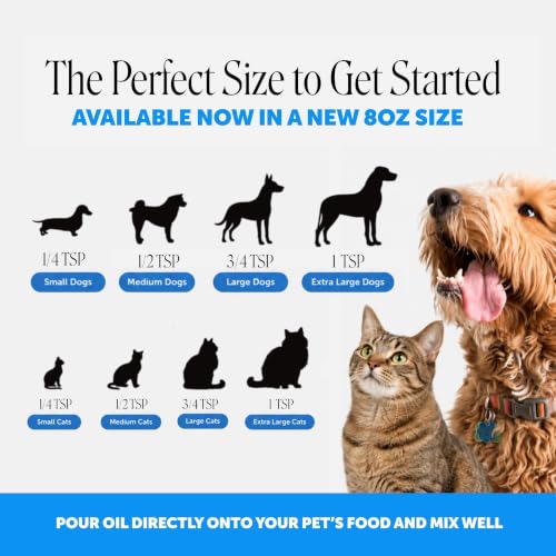 Vet Recommended Salmon Oil for Dogs and Cats (8 Fl Oz)