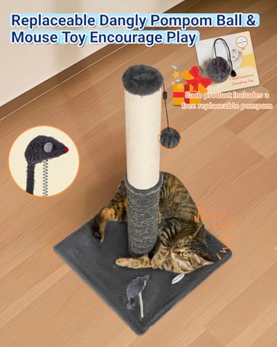 Tall Cat Scratching Post (29.5" / Smokey Gray)