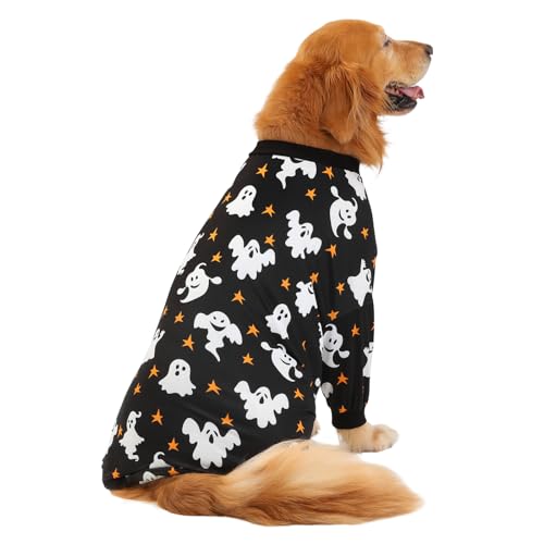Dog Pajamas One Piece Light Comfy Pjs Pet Costume M (XXX-Large / Ghostly Stars)