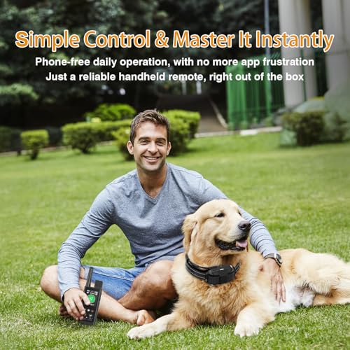 3-in-1 Wireless Dog Fence, Real-Time GPS Tracker & Training Collar (Deep Black)