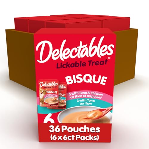 Lickable Treat Bisque Wet Cat Treat Variety (1.4 Ounce (Pack of 36))