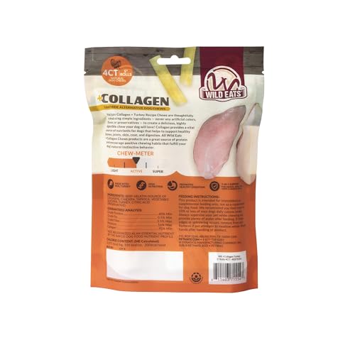Turkey Flavor Collagen Cheek Rolls 5" 4pk (8 Ounce (Pack of 4))