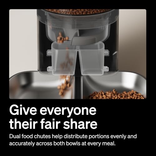 Automatic Cat Feeder for 2 Cats (Black / 5l dual bowl)