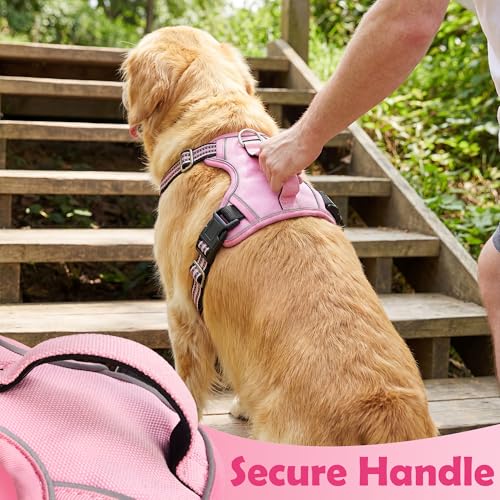 Dog Harness No Pull (Pink / Small)