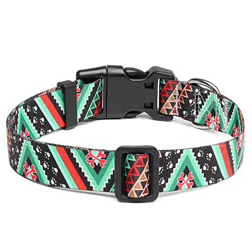 Adjustable Dog Collar (Small / Ethnic Green)