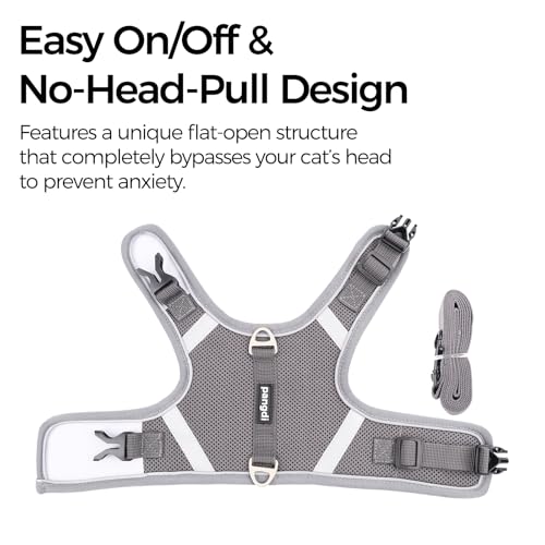 Cat Harness and Leash Set (Grey / XX-Large)