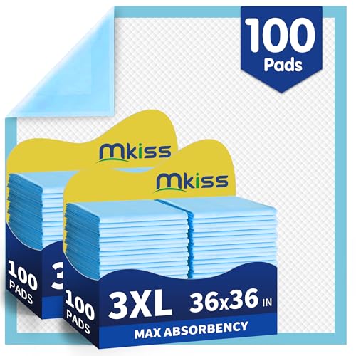 Bed Pads Disposable 36" x 36" 100 Count (36"x36"-100 Count)