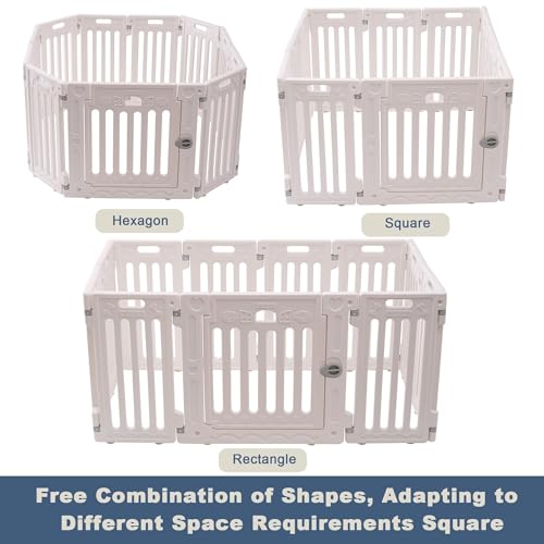 Dog Playpen with Door (White Standard)