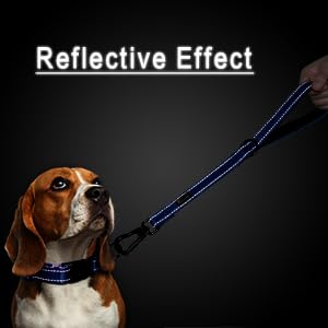 Short Dog Leash with Padded Handle for Medium Large Dogs (Royal Blue / 18 Inch (Pack of 1))