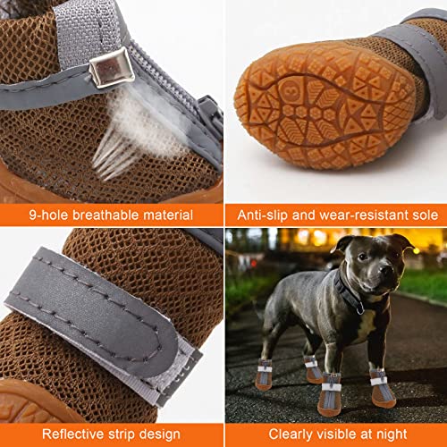 Dog Shoes for Small Dogs (#4 (width 1.69 inch) for 15-21 lbs)