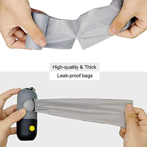 Dog Poop Bag Dispenser with Built (Black / 1 Count (Pack of 1))