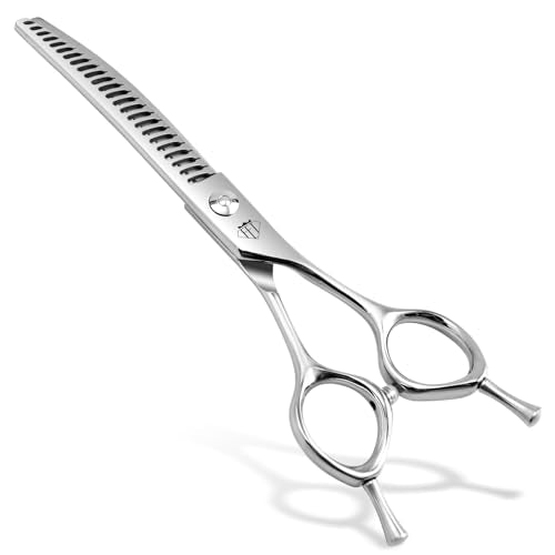 FENICE Professional Pet Grooming Scissors (Curved Chunker / 6.5 inch)