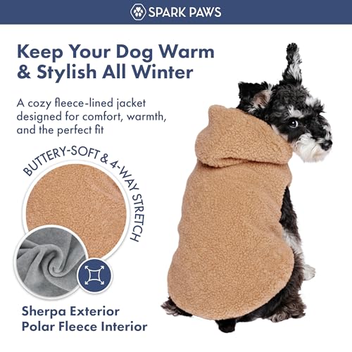 Sherpa Fleece Dog Jacket (Brown / Small)