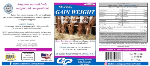 Gain Weight Supplement for Horses (10 lbs)