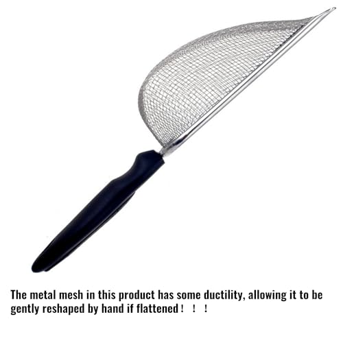 Cat Litter Scoop Stainless Steel Mesh Scooper Long Handle Deep Shovel Non