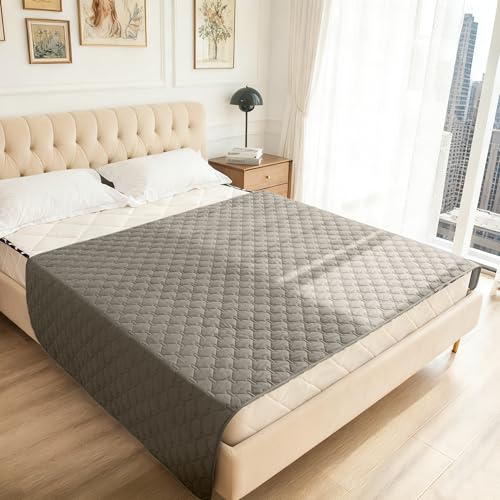 Waterproof Pet Blanket for Bed (68x82 Inch (Pack of 1) / Dark Stone/Light Stone)