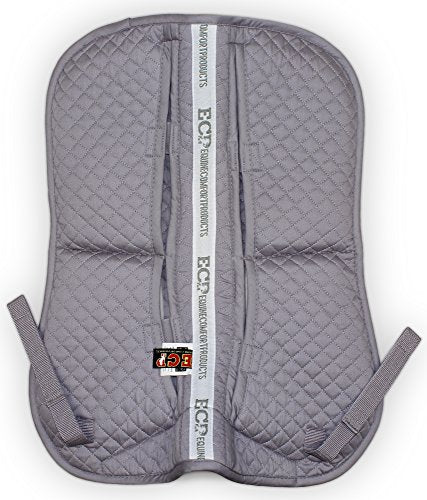 Adjustable Shock Absorbing Memory Foam Half Saddle Pad (Lilac Gray)