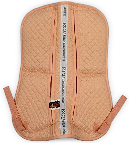 Adjustable Shock Absorbing Memory Foam Half Saddle Pad (Pale Peach)